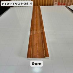 Phào Chỉ -Mã Phào Len Chân Nhựa PS Gỗ Chỉ Vàng 9cm PT91-TVG1-38.4