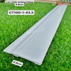Phào Chỉ -Mã Phào Len Chân Nhựa PS Trắng 9.8cm CT100-1-43.2