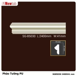 Phào Tường  Hoa Văn Phù Điêu Nhựa PU Mã SG85030 2400X41