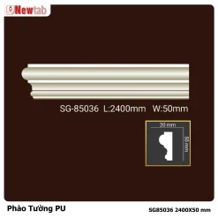 Phào Tường  Hoa Văn Phù Điêu Nhựa PU Mã SG85036 2400X50
