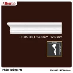 Phào Tường  Hoa Văn Phù Điêu Nhựa PU Mã SG85038 2400X68
