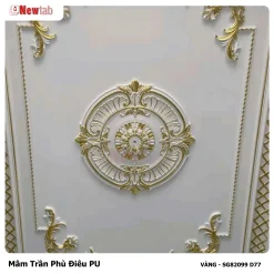 Mâm Trần Hoa Văn Phù Điêu Nhựa Pu Mã VÀNG - SG82099 D77