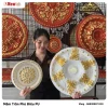 Mâm Trần Hoa Văn Phù Điêu Nhựa Pu Mã Vàng - SG820007 D29