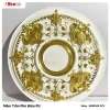 Mâm Trần Hoa Văn Phù Điêu Nhựa Pu Mã Vàng - SG82045 D75