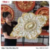 Mâm Trần Hoa Văn Phù Điêu Nhựa Pu Mã Vàng - SG82114 115x75